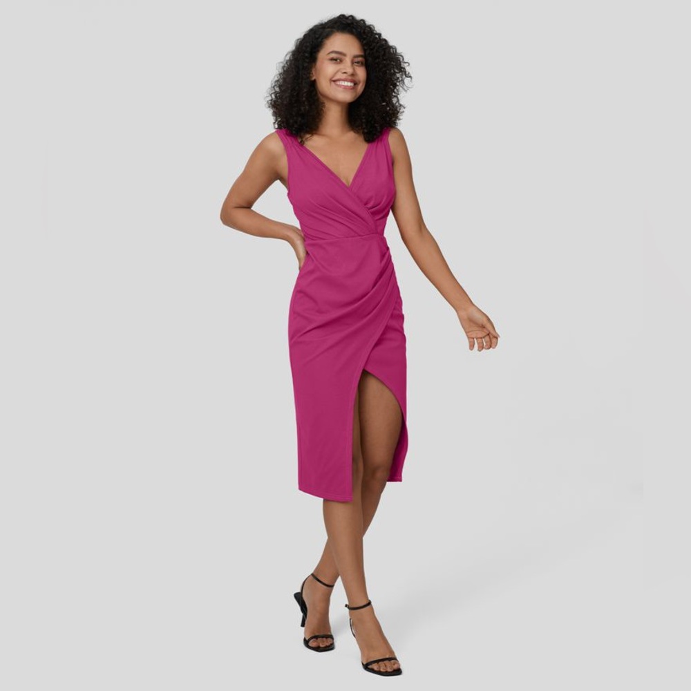 HALARA Women's Backless Pink Dress